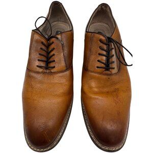 Aston Grey Collection Men's Leu Cognac Oxford Dress Shoes Lace Up Sz 12 Chestnut